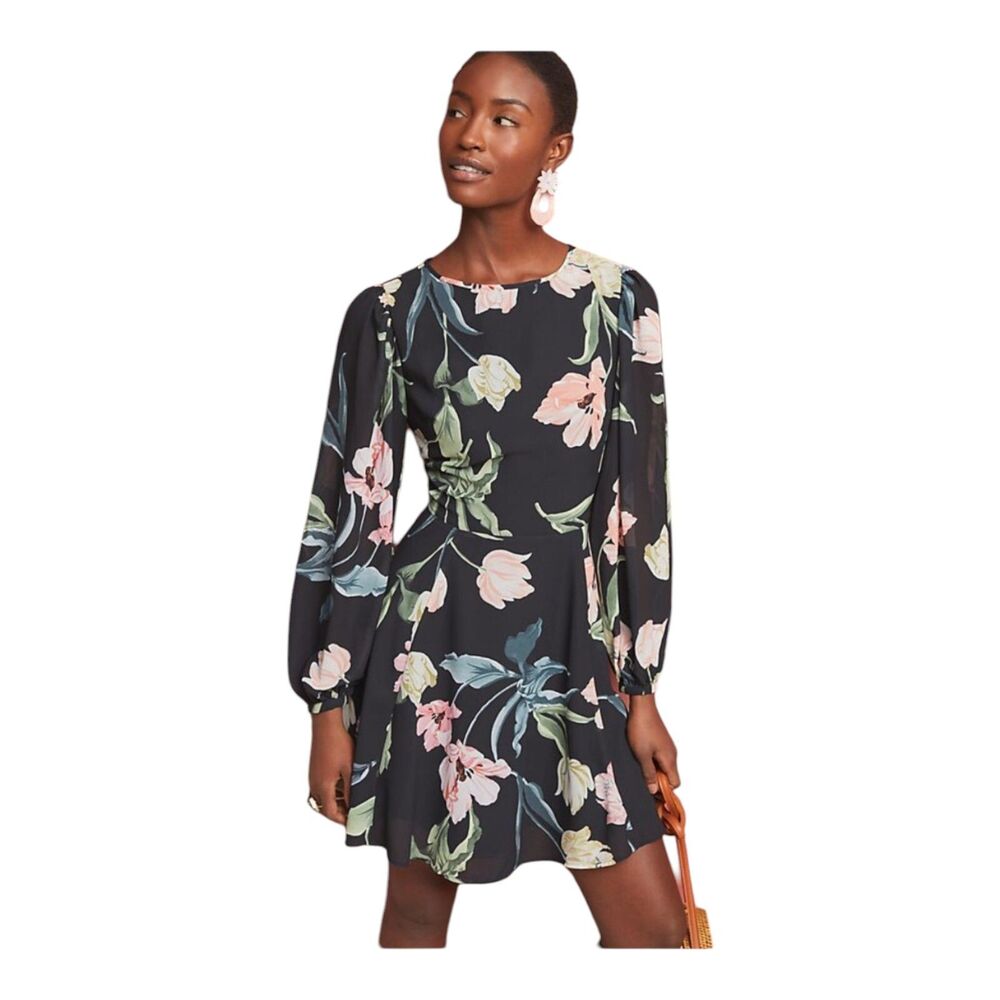 Yumi Kim Women's XS Floral Print Westview Black Wild Love Dress $218 - Picture 8 of 12